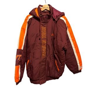 Vintage‎ 90s Virginia Tech Hokies Starter Bomber Jacket Full Zip Mens Size XL